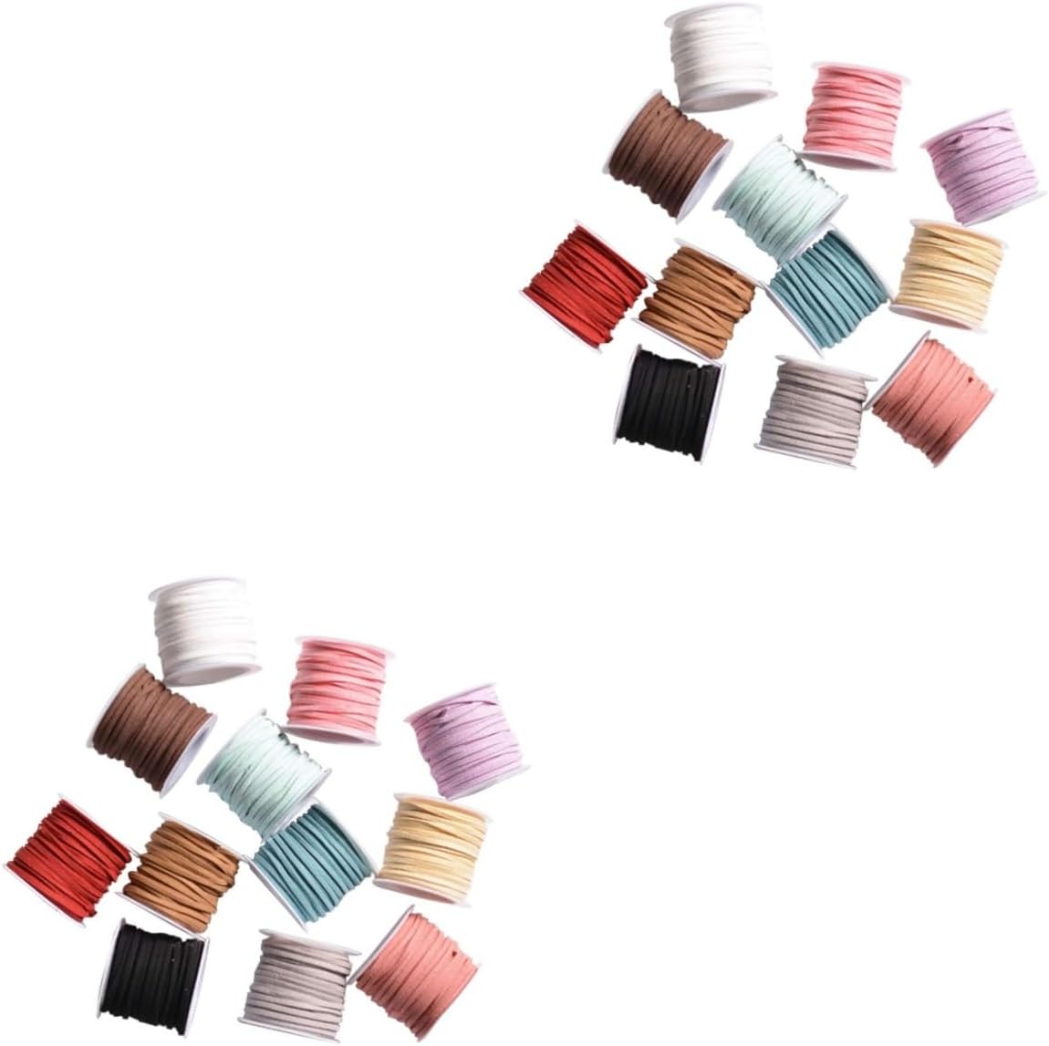 STOBOK 8pcs Meters Artificial Suede Cord Double Sided Strap String Rope DIY Leather Lace Beading Thread Rope Laces for Jewelry Making