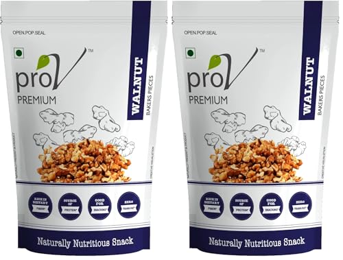 Image of ProV Premium - Walnut bakers pieces 250 gm| Natural Akhrot Giri | Healthy & Tasty Snacking Dryfruit | Rich In Protein, Iron & Antioxidants | Omega3 Booster| Helps in Cardiac Health (Pack of 2)
