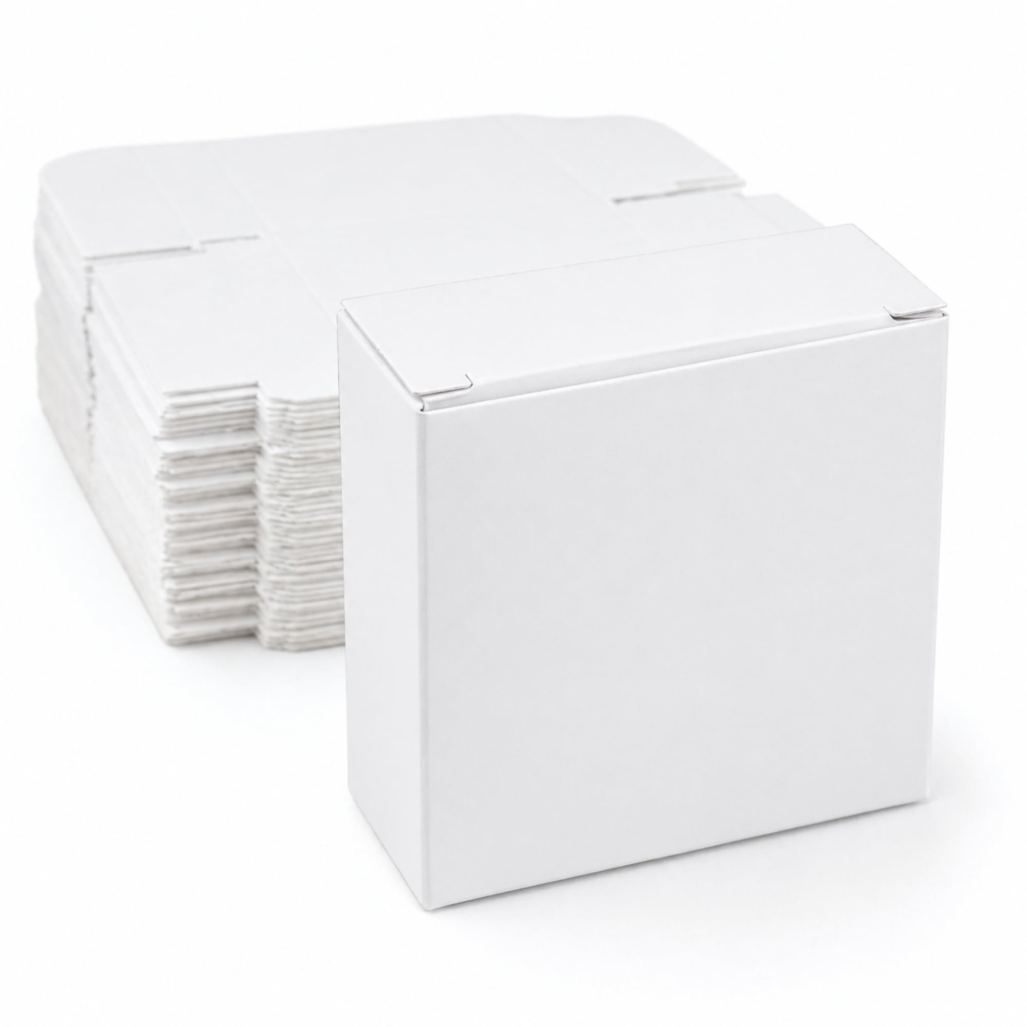 Grove White Cardboard Soap Packaging Box |Foldable Box for handmade soaps, Jewelry, Chocolates, Handicrafts, Pooja Items, Gifts | Self-Locking Design | pack of 50-image-4