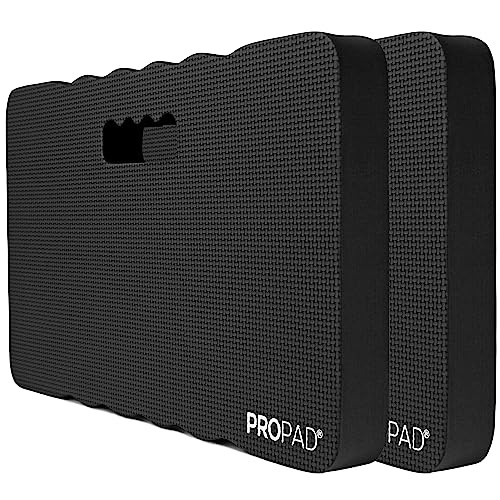 Thick Kneeling Pads, Garden Kneeler for Gardening, Bath Kneeler for Baby Bath, Kneeling Mat for Yoga, Knee Pad for Work, Floor Foam Pad, Extra Large (XL) 18 x 11 x 1.5 Inches, Black, 2 Pack