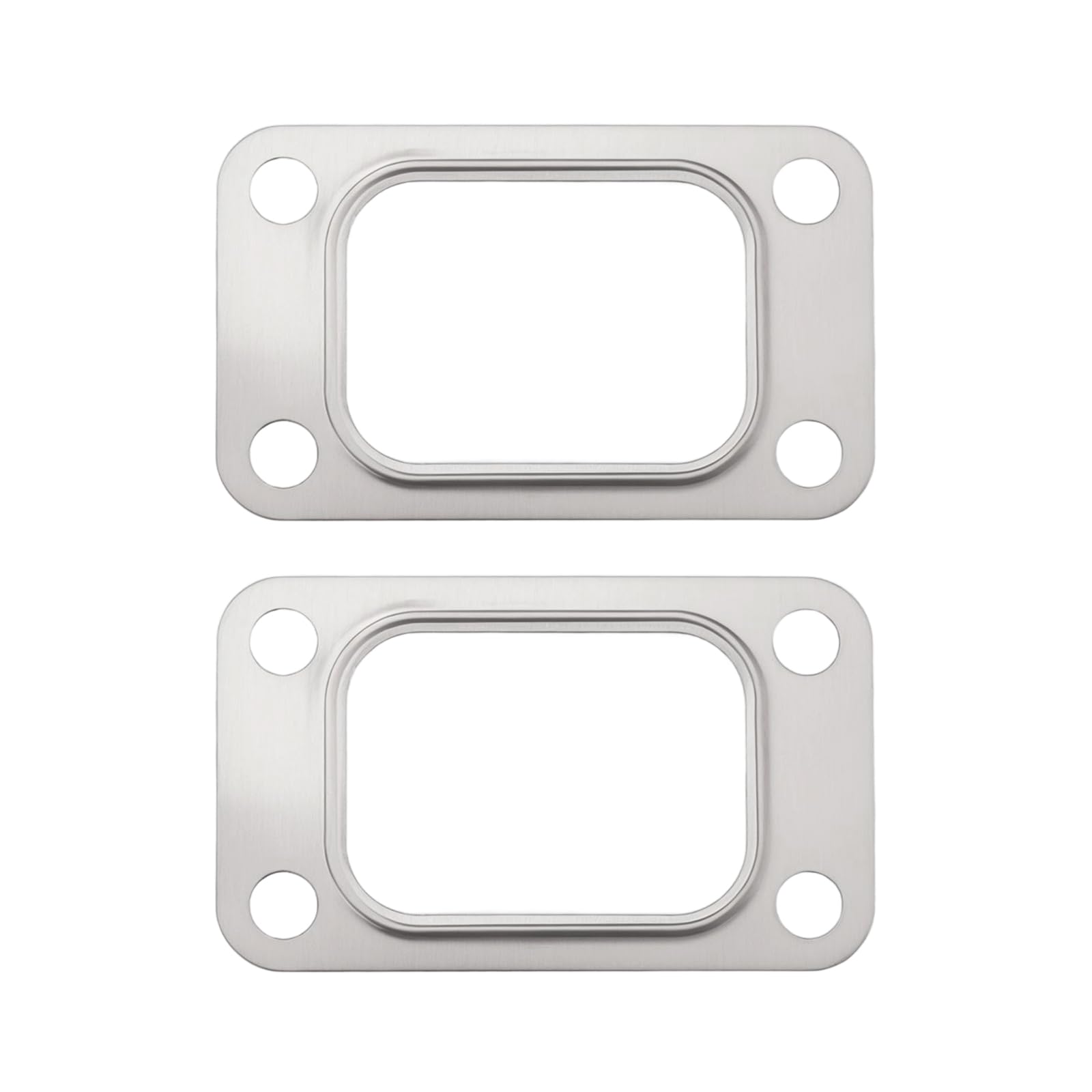 SG Store 2 Pieces 4 Holes Turbo Intake Manifold Flange Gasket Stainless Steel T3 Metal GT30 GT35 T35 T38 Compatible with Garrett T3 Turbocharger Turbo Manifold