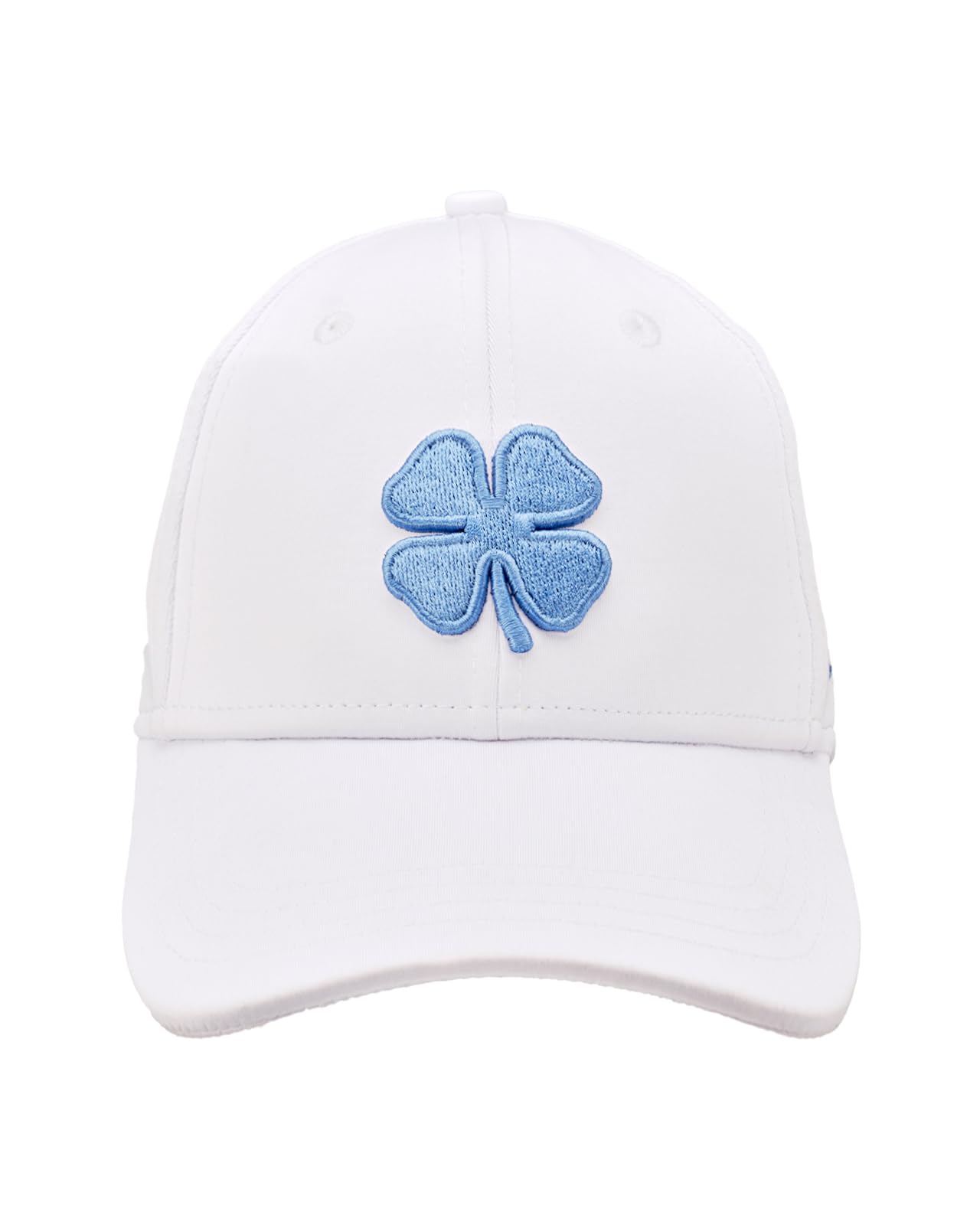Men's Premium Fitted #1 Cap -White With Black Clover