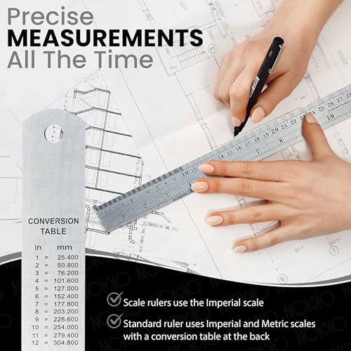 Nokko 00014 12 Inch Architectural And Engineering Scale Ruler Set thumb #3