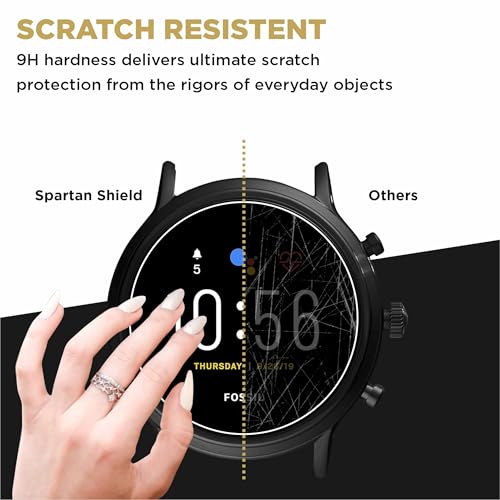 Image of {3 Pack Screen Guard For FOSSIL GEN 5 CARLYLE JULIANNA Smart Watch (1.28 inch) | Anti Scratch | HD Clear | Touch Sensitive | Gen5 9H Screen Protector [Not Tempered Glass]