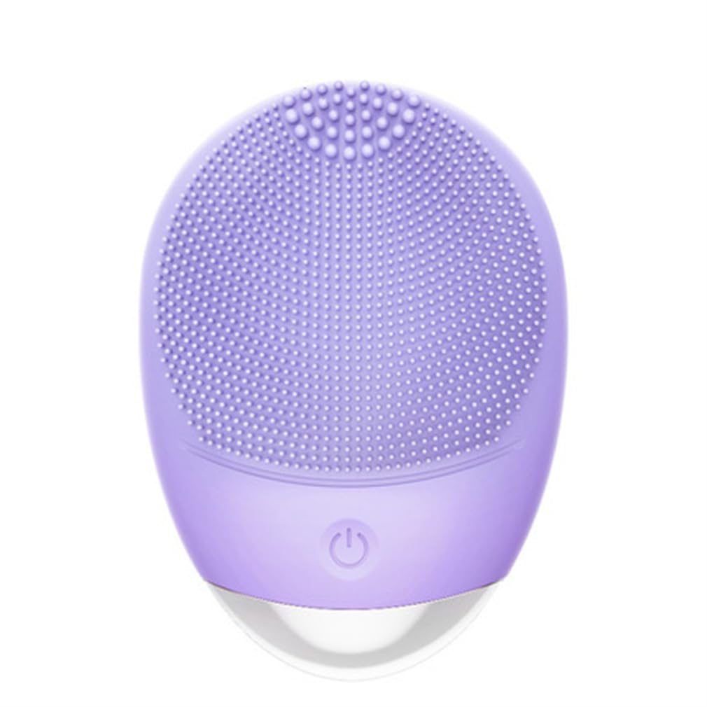 Limpiador facial de silicona, masajeador facial, eliminación de maquillaje profundo, masaje vibratorio, rejuvenecimiento suave y reafirmante, para mamá, esposa, mejor amiga, morado