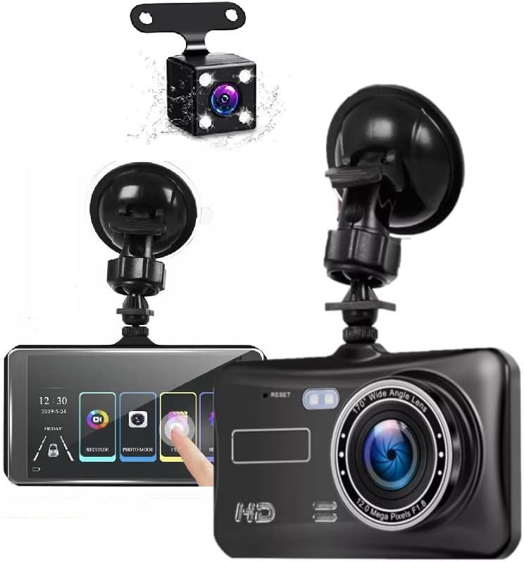 ドライブレコーダー タッチパネル 4インチ 駐車監視 IPS液晶 暗視 HDR 200万画素 1080P 140度 Gセンサー 日本語説明書