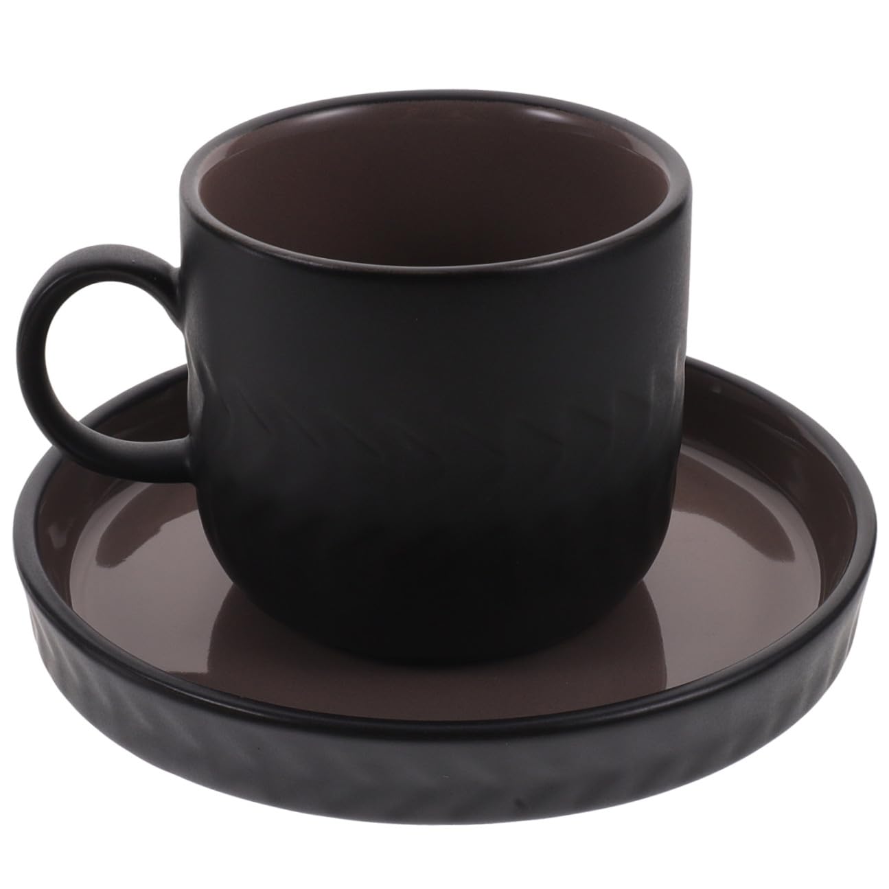 COLLBATH Retro Tee und Kaffeetassen Satz aus Keramik Vintage Tassen mit Untertassen Hitzebeständig für Feste und Einweihungen