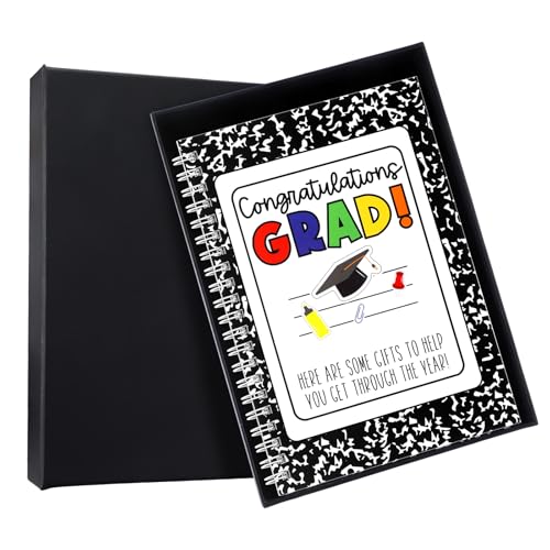 Gilprop Livro de cartão de presente de formatura 2025 13 x 19 cm Pacote de cuidados com porta-saudaç