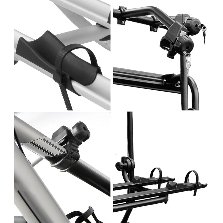 ALTHURA Portabici Posteriore da Portellone in Alluminio - Trasporto 2 Bici Classiche o E-Bike - Carico Max 45kg (22,5kg/Bici) - Richiudibile - 100% Made in Italy