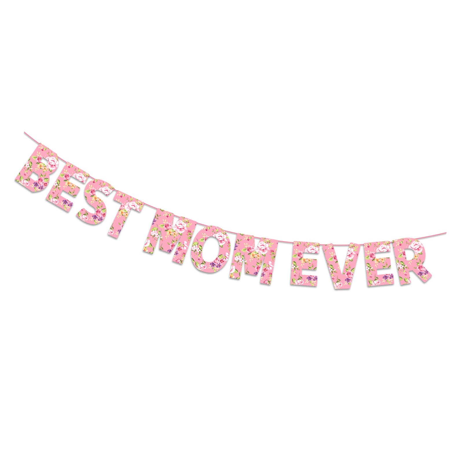 Jazuaiao Cheerful Mother ’ s Day Bunting Mothers Day Bunting to Celebrate Moms Home Party Decoration Cheerful Decoration