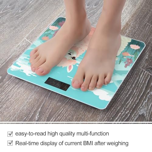Báscula digital baño con vidrio templado y pantalla LCD miniatura 5