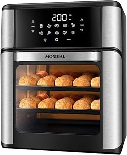 Mondial fritadeira air fryer forno oven 12l preto/inox 2000w 220v -