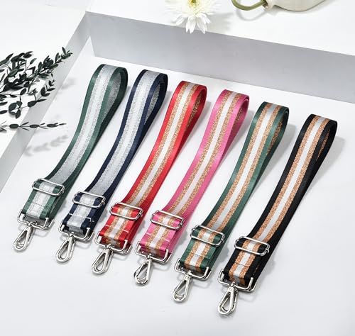 Image of LVYOUME Purse Strap Silver Hardware Wide Bag Straps Replacement Crossbody Adjustable Shoulder Strap for Purses