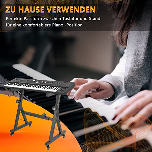 OUUTMEE Support de clavier à roulettes réglable en forme de Z avec rail coulissant facile à utiliser (Z-Form-BSZ01) - Les Beatles, Paul McCartney, John Lennon, RIngo Starr, George Harrison OUUTMEE Support de clavier à roulettes réglable en forme de Z avec rail coulissant facile à utiliser (Z-Form-BSZ01) – Image 7