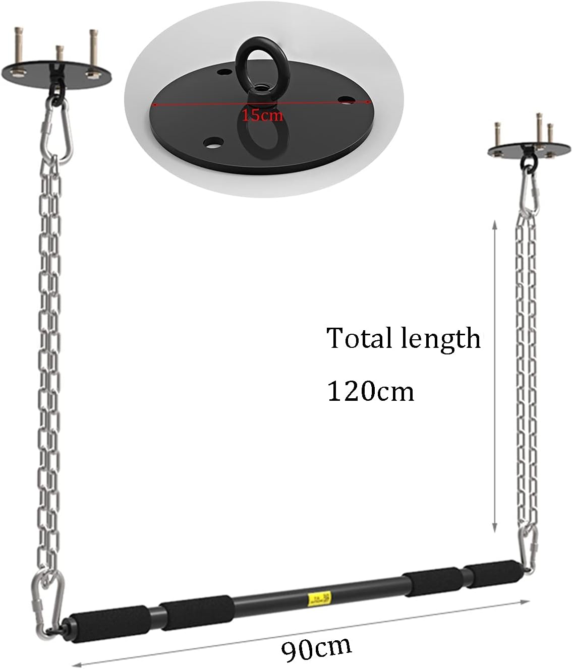 Pull up Bar Hua Height Adjustable Fitness Bar, Pull-up Bar is Suitable for Men and Women Sports Strength Training, Wall-Mounted Ceiling Installation, Load 300kg