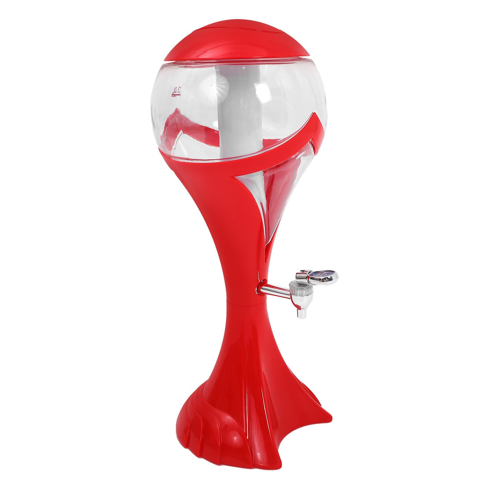 Distributeur de boissons anti-goutte avec robinet lumineux rouge et stalactite