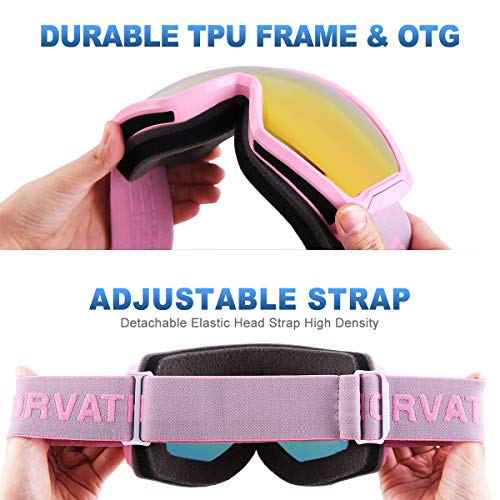 Sh Horvath Ski Snowboard Otg Goggles, Hd Mirrored Anti-Fog Goggle For Men Women #TOP4
