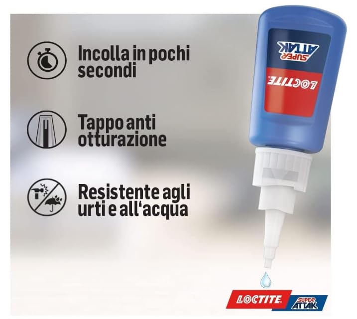 Loctite Super Attak XXL 20g Pack 6 pz - Colla liquida attacca tutto