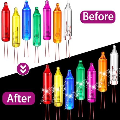 Mudder HN-MUDDER-4071 200 Count 2.5V Christmas 50/100/150/200 Count Mini Incandescent Wire String Lights Replacement Bulbs Indoor/Outdoor Christmas Lights Decorations thumb #4