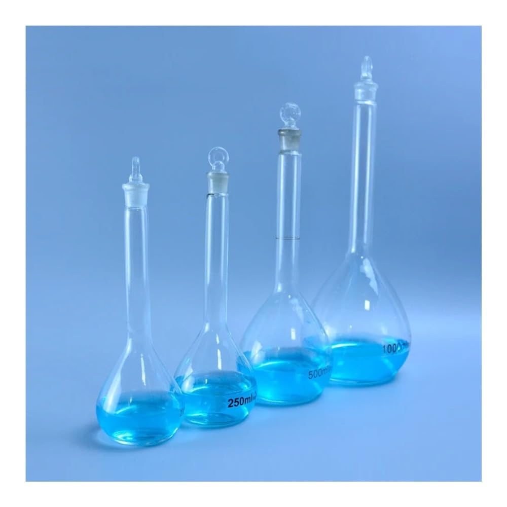 Matraz cónico de laboratorio Matraz Erlenmeyer de vidrio científico Matraz aforado de vidrio transparente Equipo de laboratorio(500mL 1 piece)