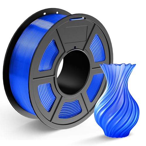 Image of TECBEARS PLA 3D Printer Filament, PLA Filament 1.75mm, Neatly Wound 3D Printing Filament, Dimensional Accuracy + /- 0.02 mm, 1Kg Spool(2.2 lbs), Fits for Most FDM 3D Printers, PLA Transparent Blue