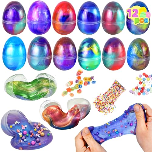 JOYIN 12 PCs Dumme Galaxy Slime Bunte Knete MIT Zubehör für Alle AlterGuven Kinder, Stress Relid Schlamm