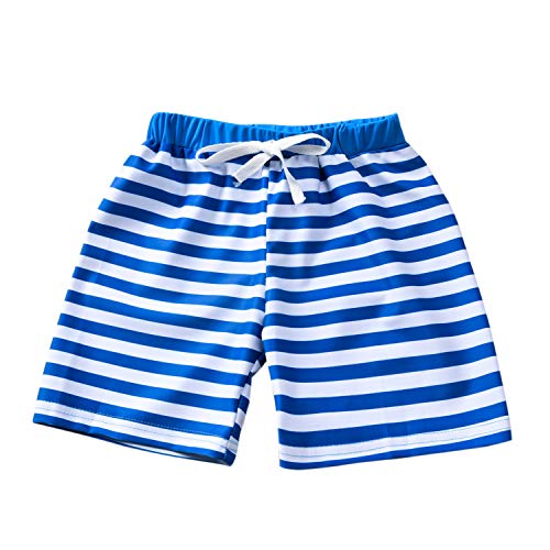 HIHA Baby Boy Swim Trunks, Toddler Stripe Beach Swim Shorts Bathing Suit Toddler Boy Swimwear (Blue, 12-18months)