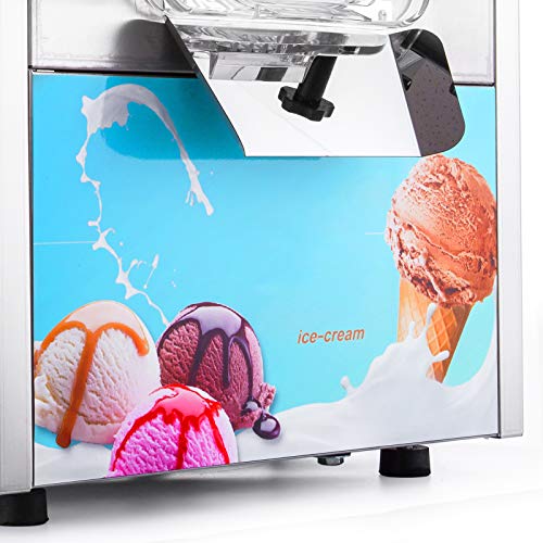 Foto von VEVOR Speiseeisbereiter 16-20L /H kommerzielle Eismaschine 1400W Softeismaschine für Bars, Cafés, Milchtee Läden usw.