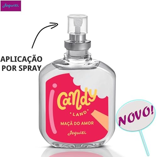 Colônia desodorante teen Candy Land Maçã do Amor 25ml em spray Jequiti