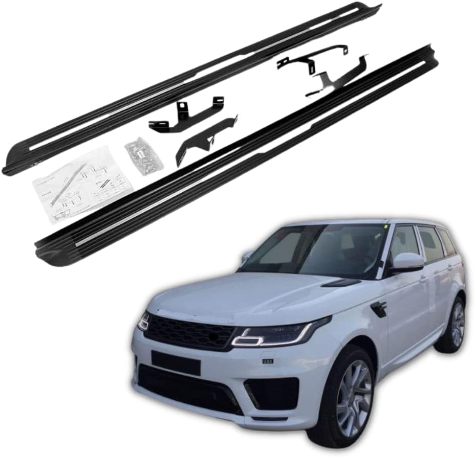 Side Steps Fit for 2014-2022 Range Rover Sport Running Board Nerf Bar, Black Aluminum, Modern Style