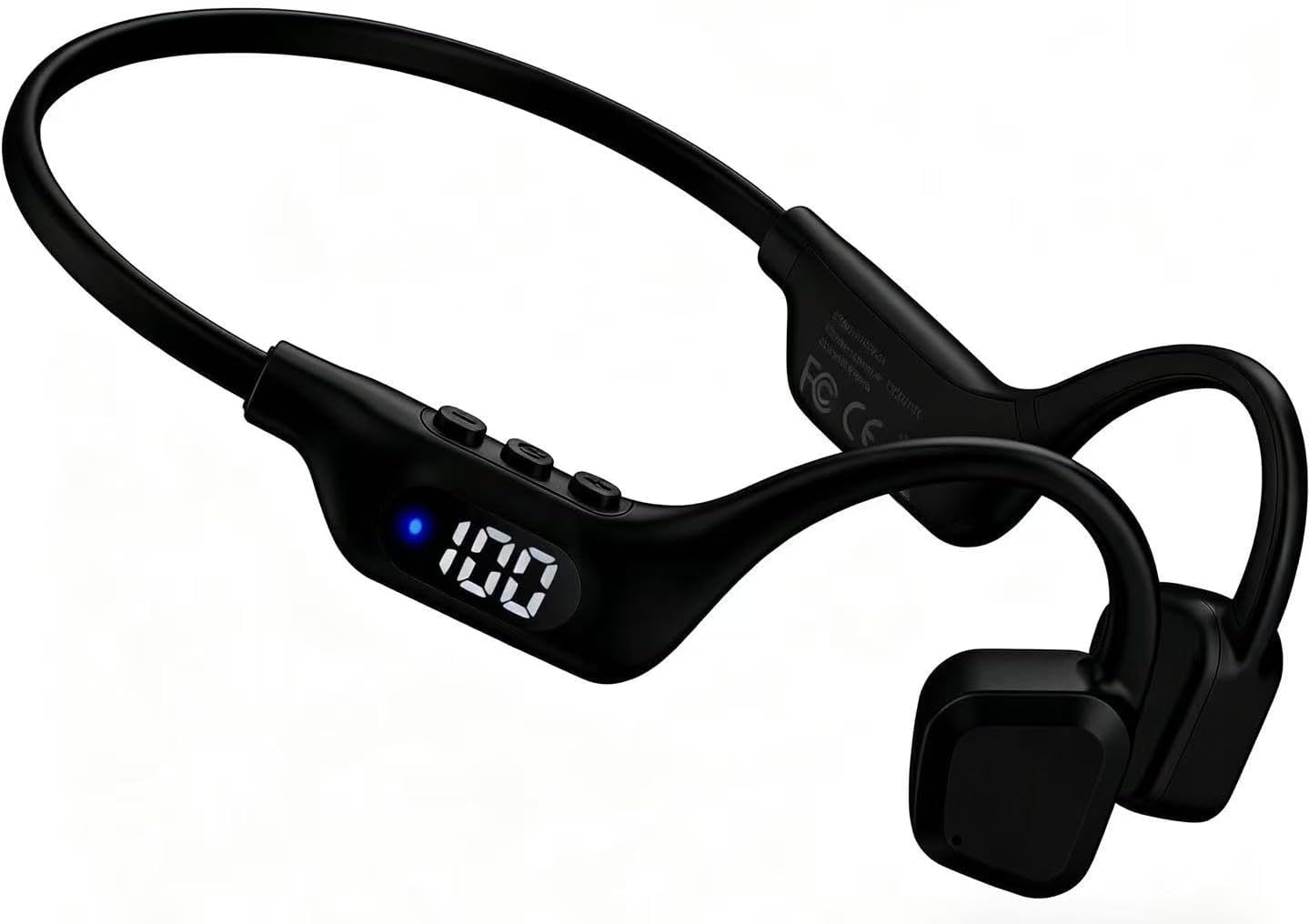 Bone Conduction Headphones, 14H Playtime Bluetooth 6.0 Open-Ear Earbuds with Mic, IPX5 Waterproof Lightweight Headset, Wireless Sport Earphones for Running, Cycling, Gym Workouts(Deep Black)