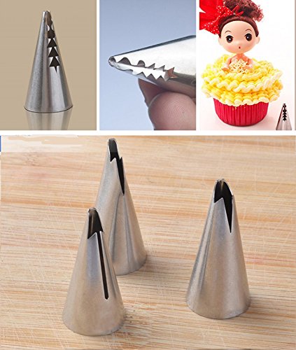 New Ball Russian Stainless Steel Tips Tulip Sphere Whip Cream Buttercream Icing Piping Nozzles Diy Baking Tools Small Torch For Decoration Cupcake Fondant Cake Or Any Pastry (7 Pcs Dress Ruffle Tips) #TOP6