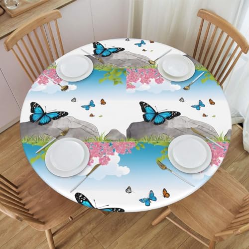 Nappe ajustée ronde en polyester pour éliminer les plis de table