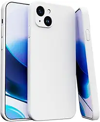 Capa Capinha Para iPhone 13 Silicone Com Proteção Na Câmera Forro Veludo Premium (BRANCO)