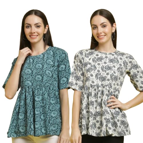 Image of Pinkmint Top's for Women ll Combo Regular Fit Girls Tops ll Casual Wear (Pack of 2)