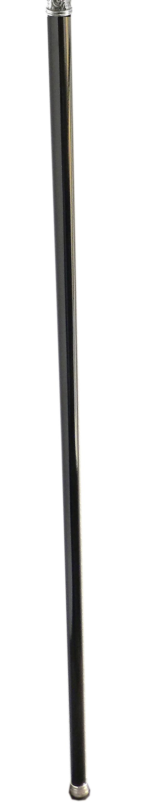 Bastón de Madera de estaño Elegante Negro, artesanía Italiana, Calidad de Sonido, Robusto, Retro, Fabricado en Italia