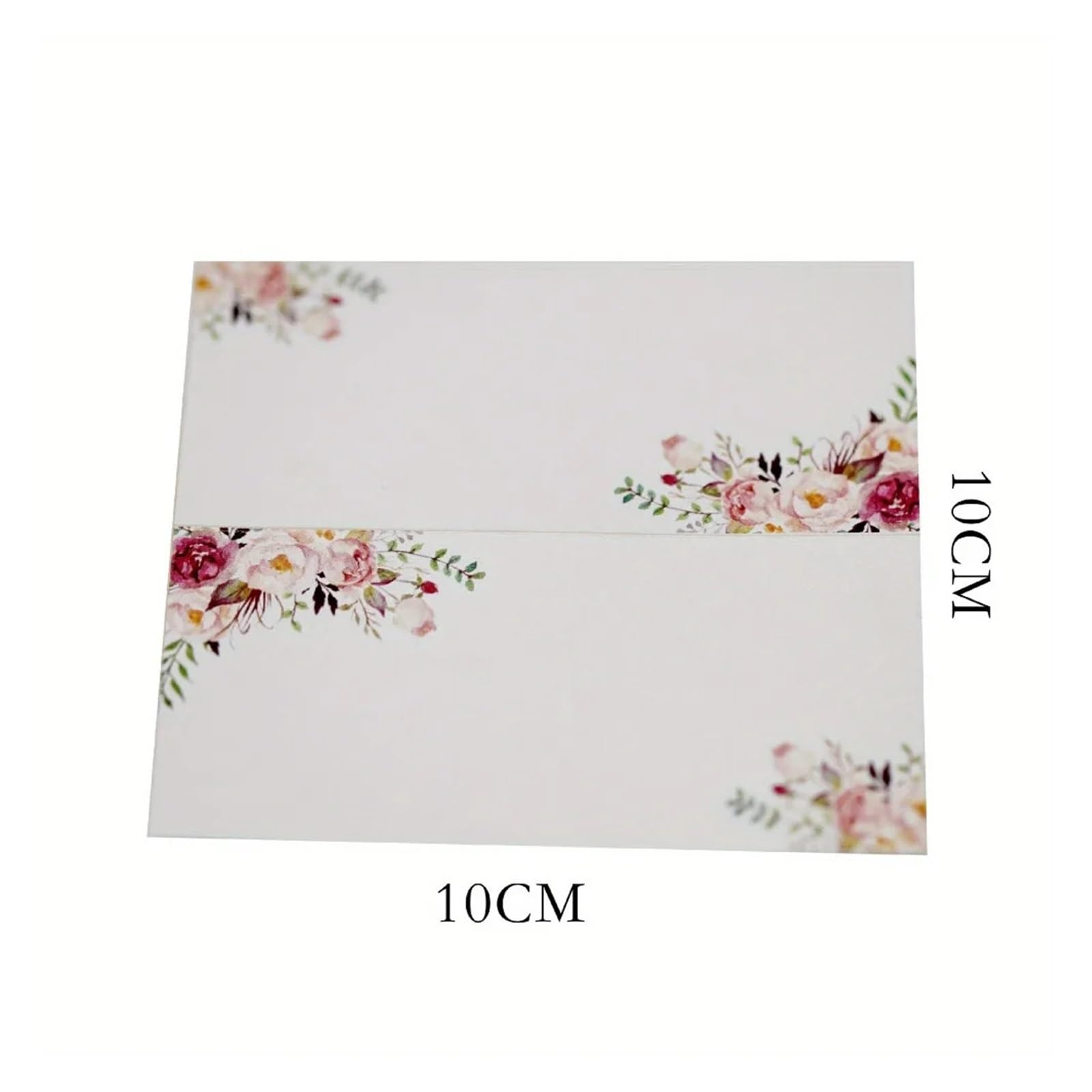 Biglietto per posto nuziale 20/50/100 pezzi di fiori stampati con nome segnaposto for matrimoni, numero posti a sedere, decorazioni for la tavola, biglietto auguri for feste(100pcs)