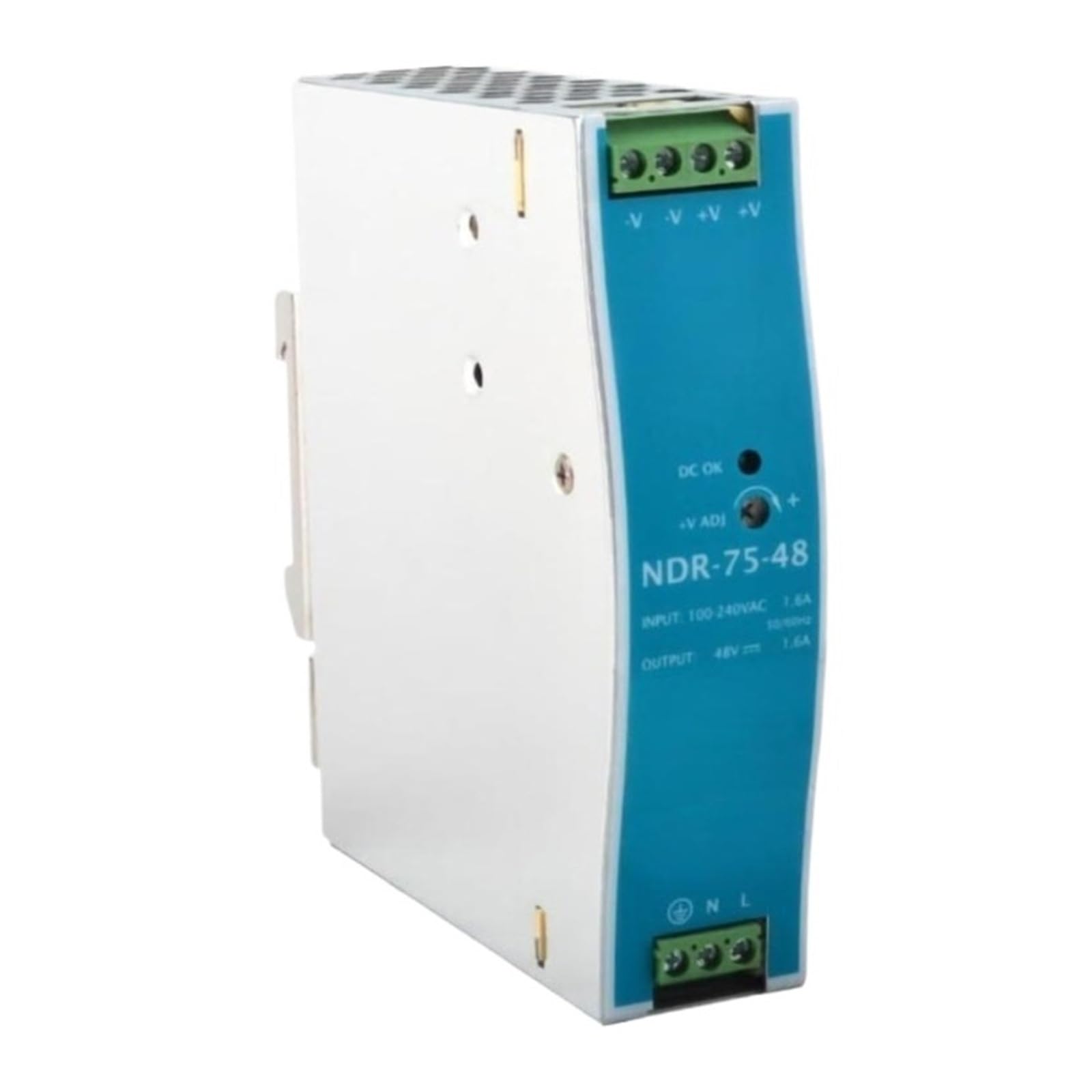 Alimentation électrique sur Rail DIN NDR-75-48 à haute stabilité pour armoire industrielle