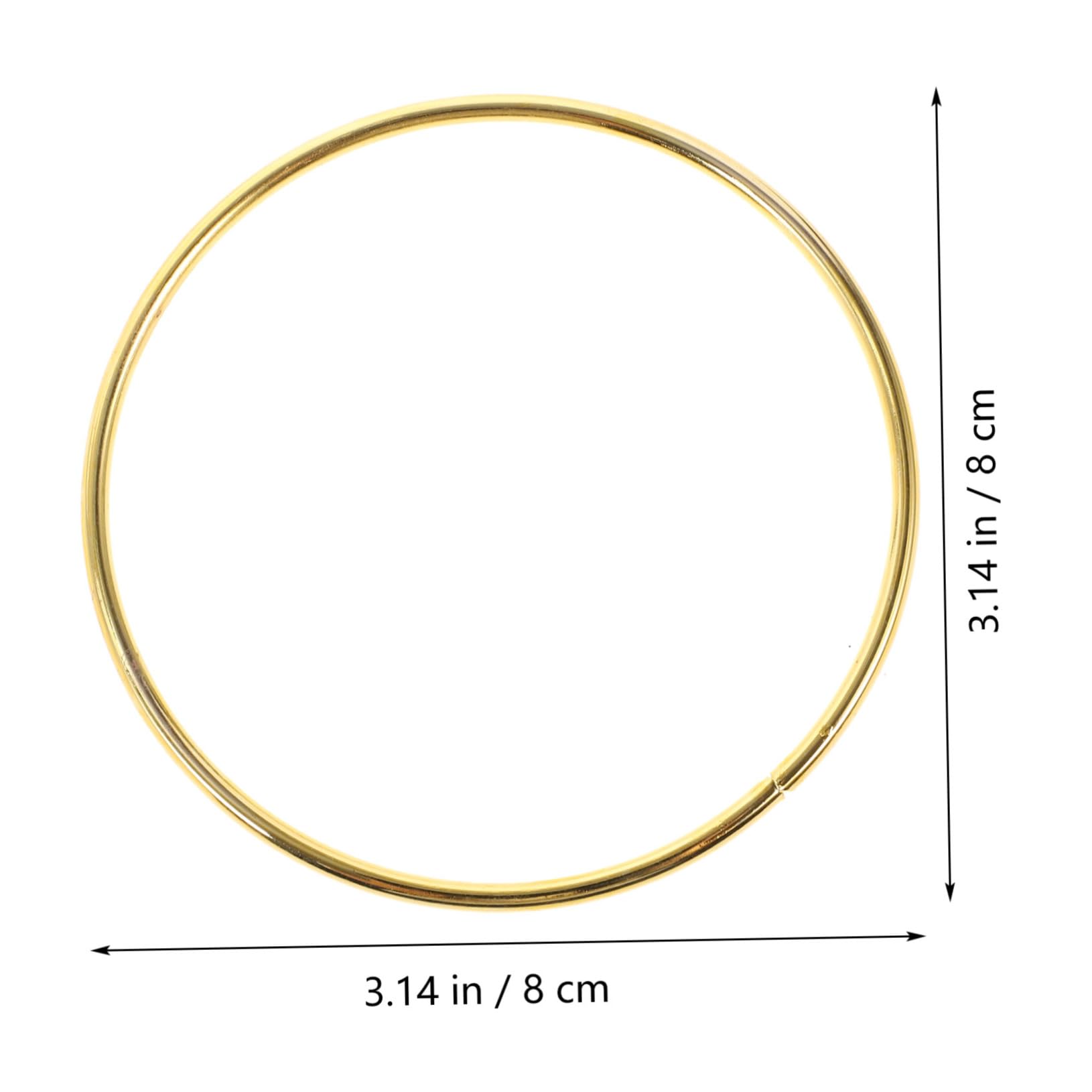Anneaux Attrape-rêves en Métal Doré, Lot de 10 Pièces, 80 Mm