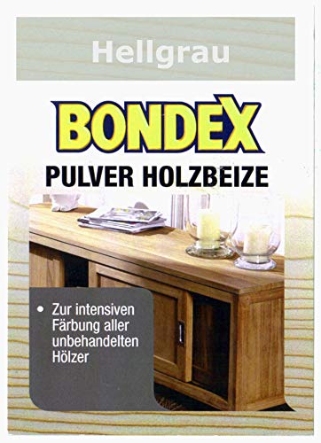 Bondex Holzbeize Pulverbeize Beutelbeize Beize auf Wasserbasis für Möbel 5er Pack (hellgrau)
