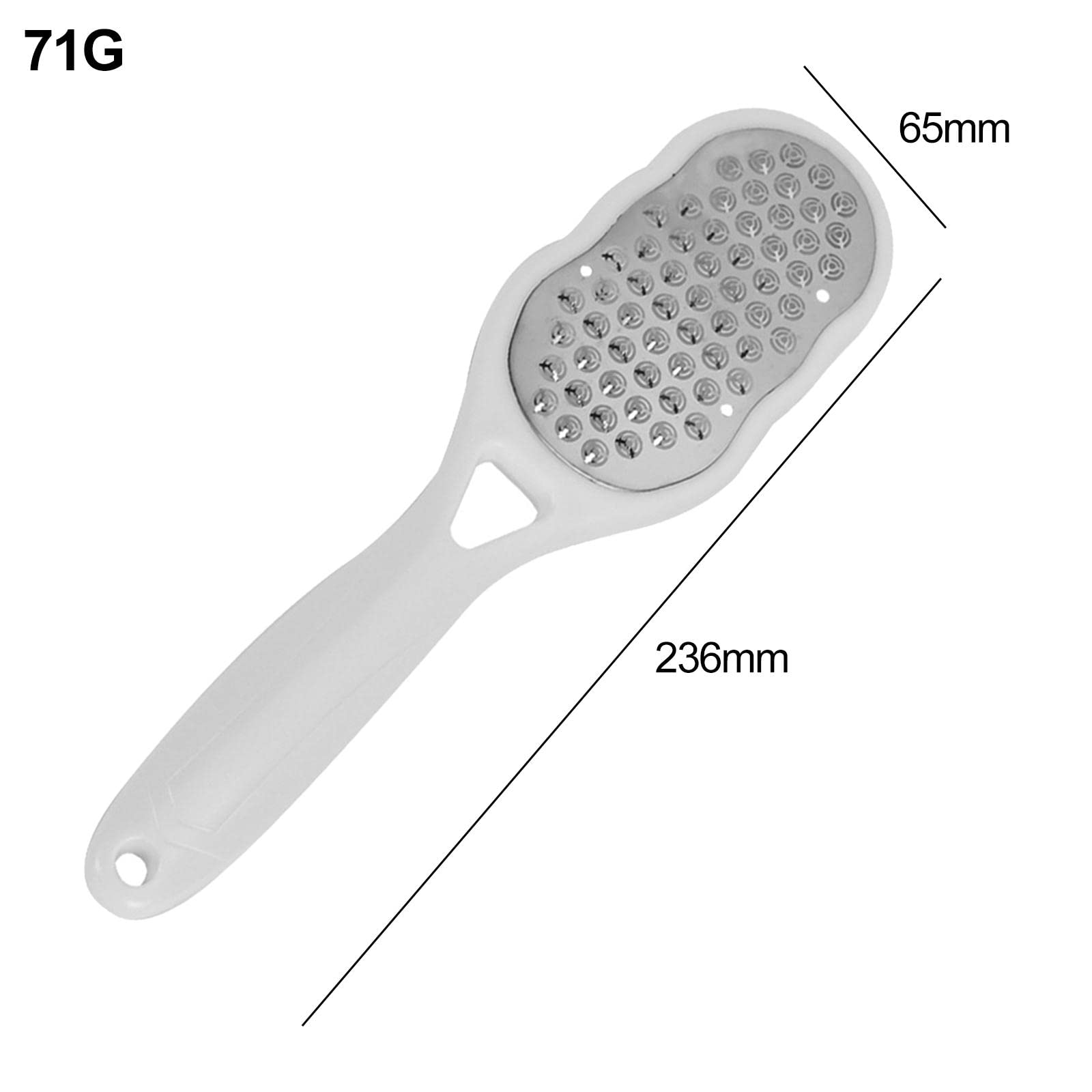 Juego de 10 limas profesionales de acero inoxidable para pedicura, placa grande para tacones, color blanco, 236 x 65 x 30 mm