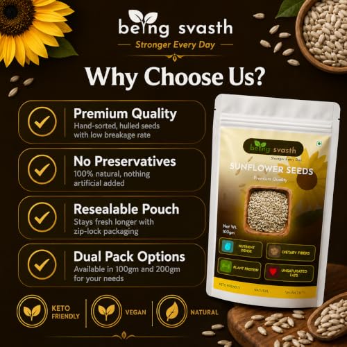 Image of Being Svasth Pumpkin Seeds (100g) & Sunflower Seeds (200g) Combo