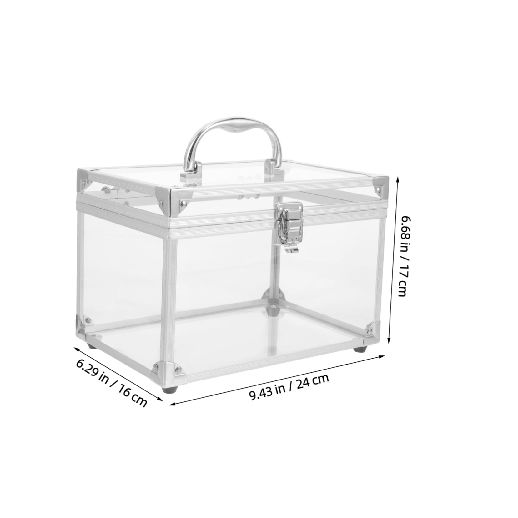 SHINEOFI Scatola Porta CD e Dvd in Acrilico Trasparente Argento, Organizer Portatile con Manico per Facile Identificazione e Grande Capacità, Custodia per Dischi e Album