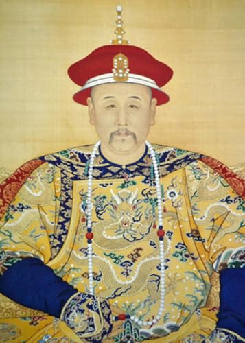 Portrait de l'empereur Yongzheng sur toile pour salon de style asiatique