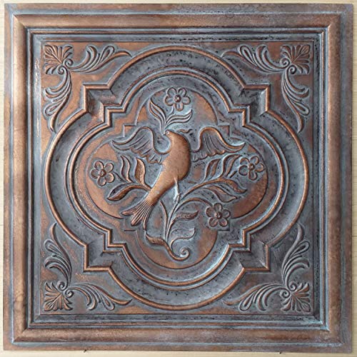 PAINTSDECOR Vintage Ceiling Tiles Faux tin Weather Copper Restaurant Decor