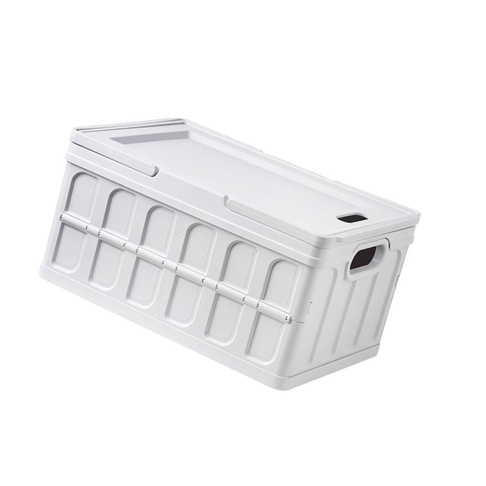 Nucelit Rolling Handcart with Lid Mobility Storage Crate for Shopping Foldable Picnics Organiser Multipurpose Handheld Basket Rolling Cart with Lid