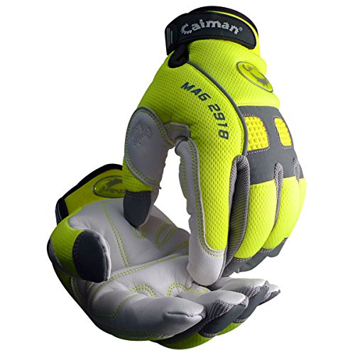 Caiman 2918-5 Goatskin Palm Gloves with 100g Heatrac Insulation, Large
