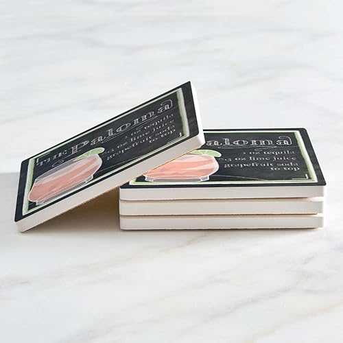 Miniatura 3 de Paloma - Posavasos de receta, Joyride para decoración del hogar, 4 posavasos de cerámica, posavasos cuadrados de 4 pulgadas, juego de 4, parte