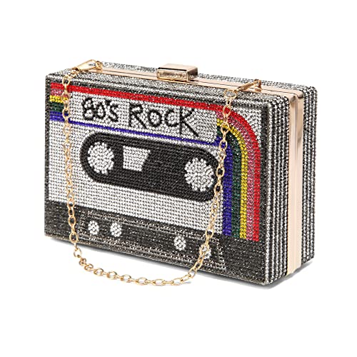 Image of Women Retro Crossbody Bag Rhinestone Fun Unique Evening Clutch Purses for Women