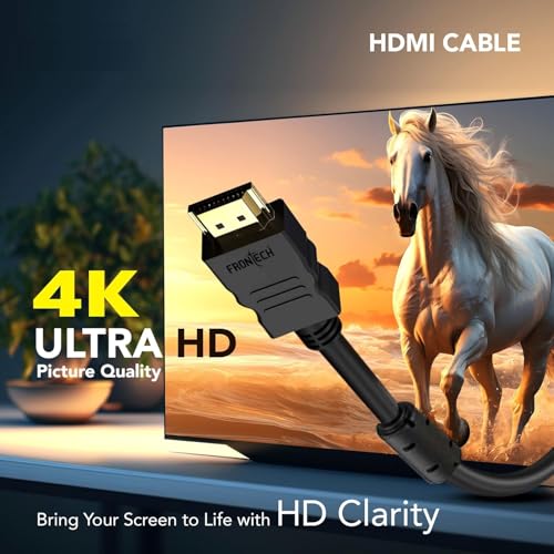 Image of 1.5M 4K Hdmi To Hdmi Cable| Hdmi V2.0| 4K@60Hz Ultra High Speed Data Upto 18Gbps|3D Ideal for All Hdmi Devices Laptop Desktop Tv Set-Top Box Gaming Console - Black